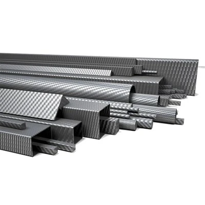 Tub rectangular de fibra de carboni